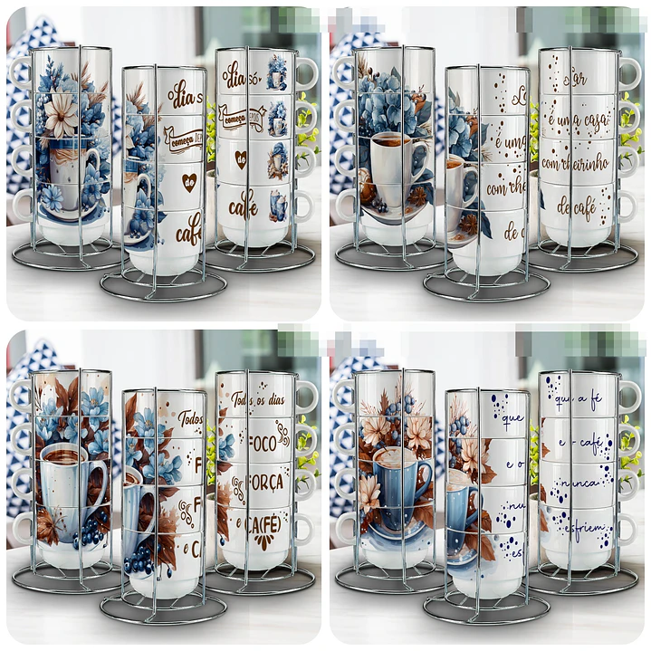 14 Artes para Caneca Torre de Xicaras Arquivo Editável 2