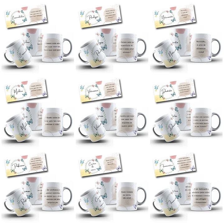 33 Artes para Caneca Profissões Arquivo Editável  3