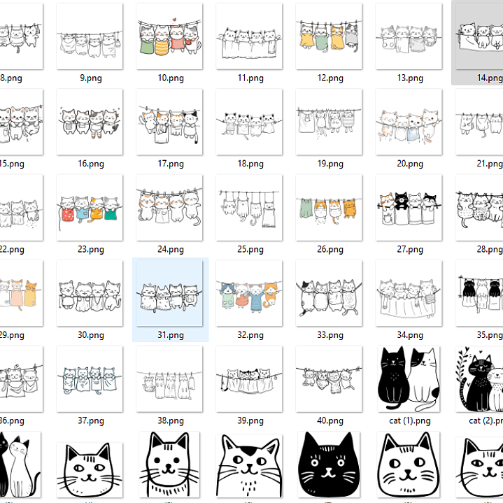 Kit Digital Gatinhos em Png 5