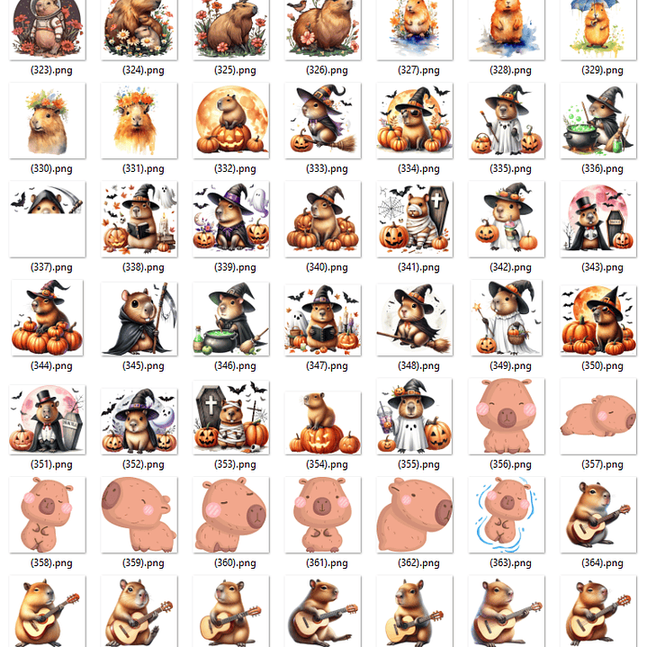 Kit Digital Capivara em Png  3