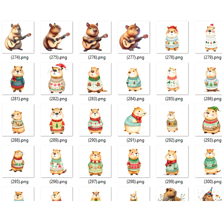 Kit Digital Capivara em Png  11