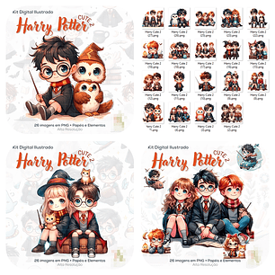 Kit Digital Harry Potter em Png 