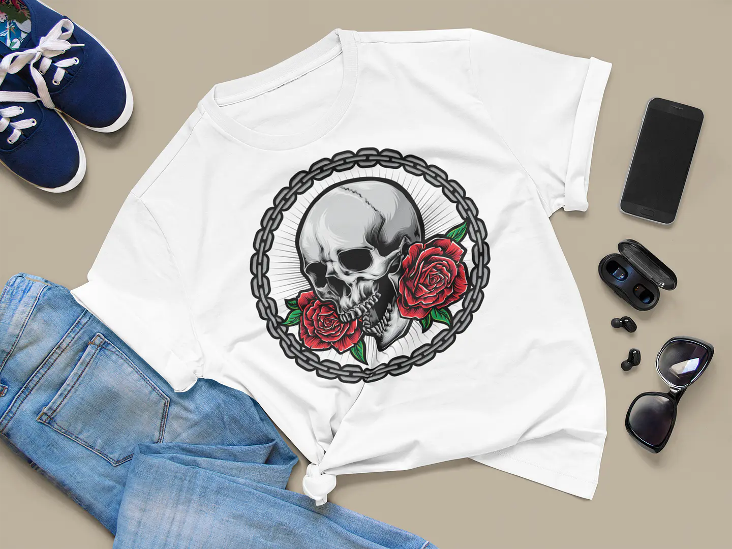 5 Artes para Camisa Caveira Arquivo Editável  2
