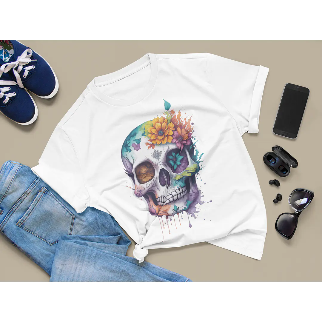 5 Artes para Camisa Caveira Arquivo Editável  4