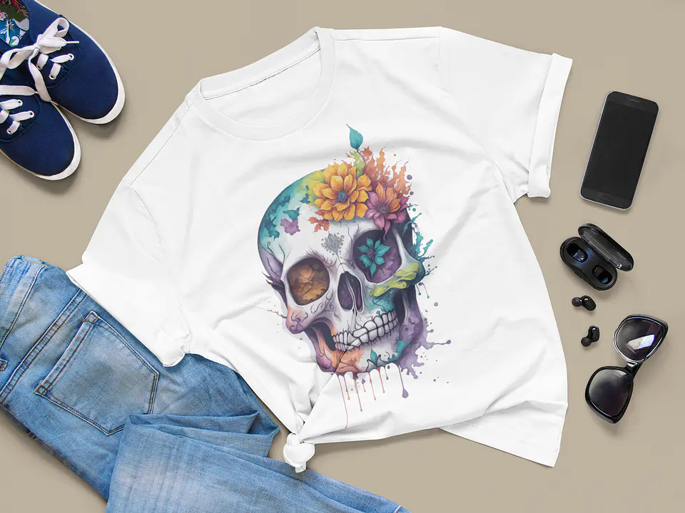 5 Artes para Camisa Caveira Arquivo Editável  4