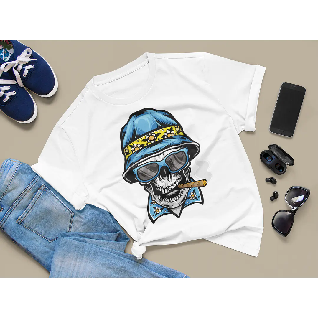 5 Artes para Camisa Caveira Arquivo Editável  5