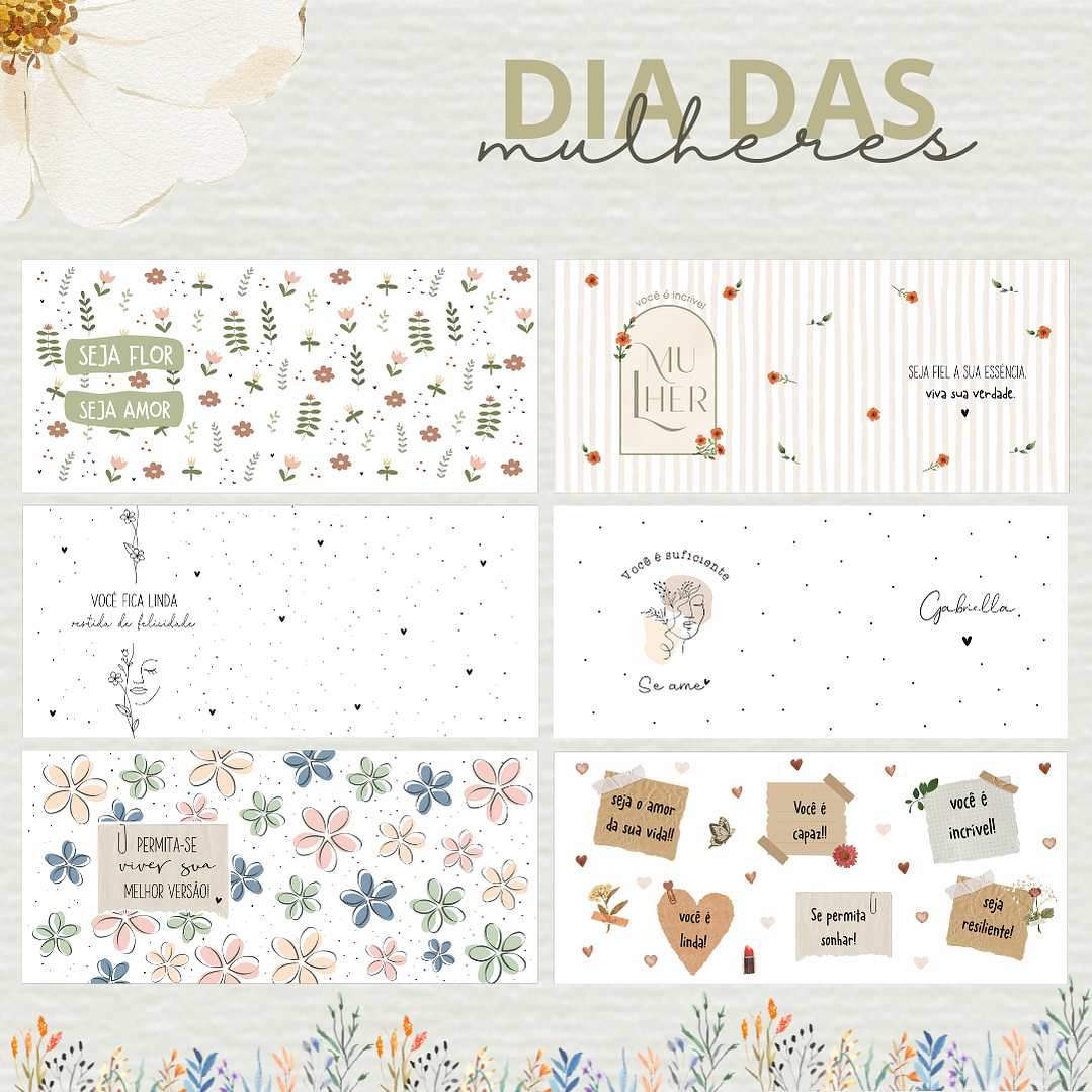 14 Artes para Caneca Dia das Mulheres Arquivo Editável 2