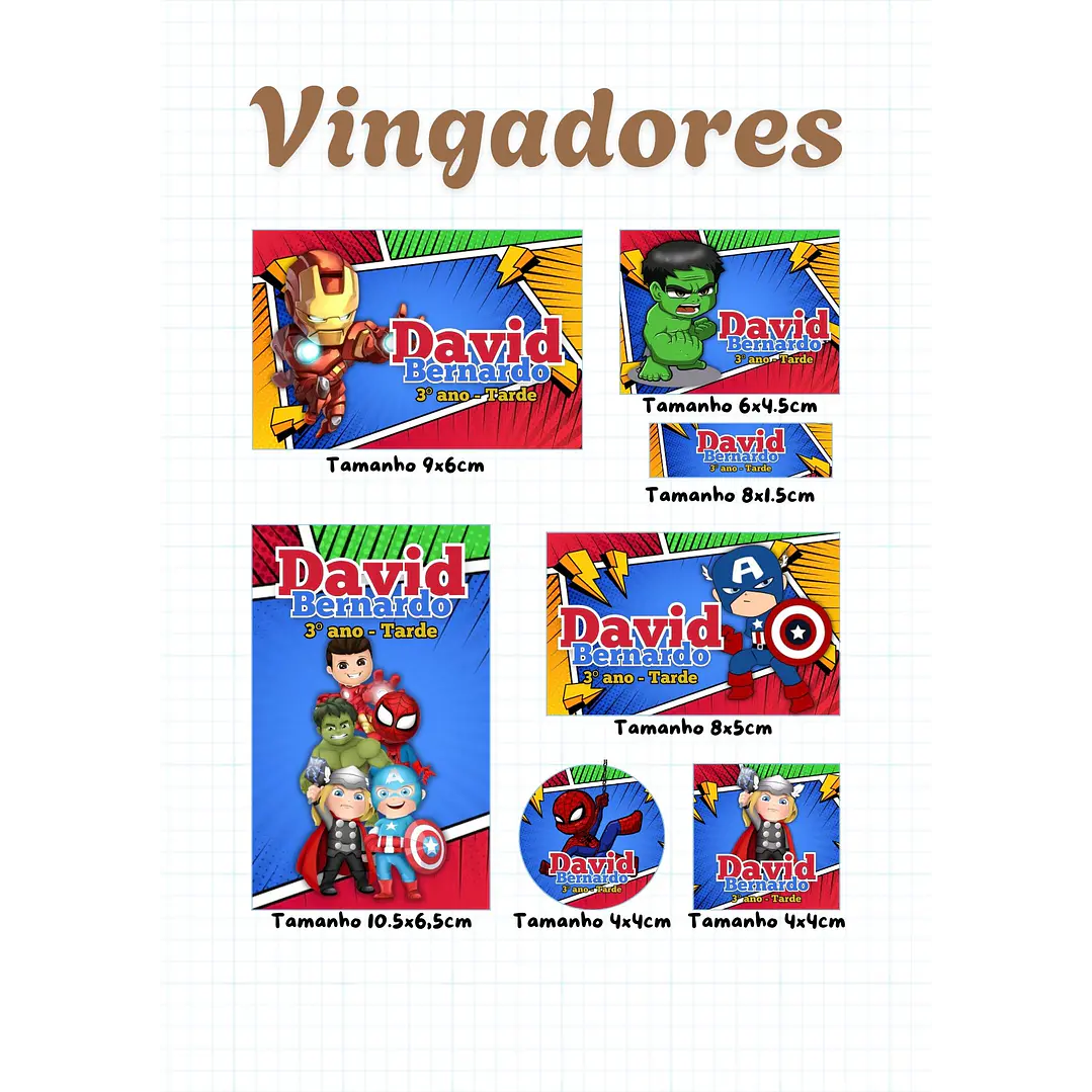 30 Artes para Etiquetas Volta as Aulas Personagens Arquivo Editável  1