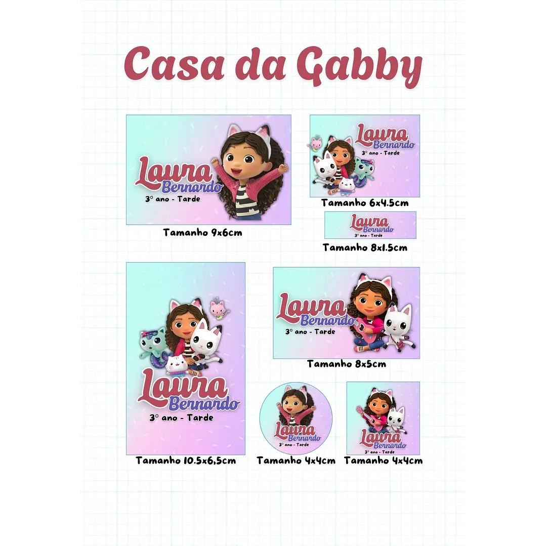 30 Artes para Etiquetas Volta as Aulas Personagens Arquivo Editável  28