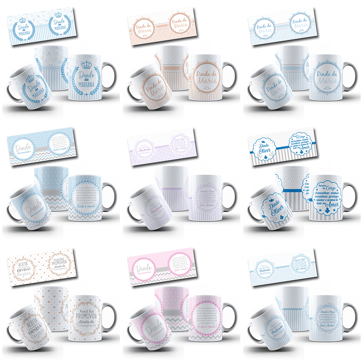 36 Artes para Caneca Dindos Arquivo Editável 2