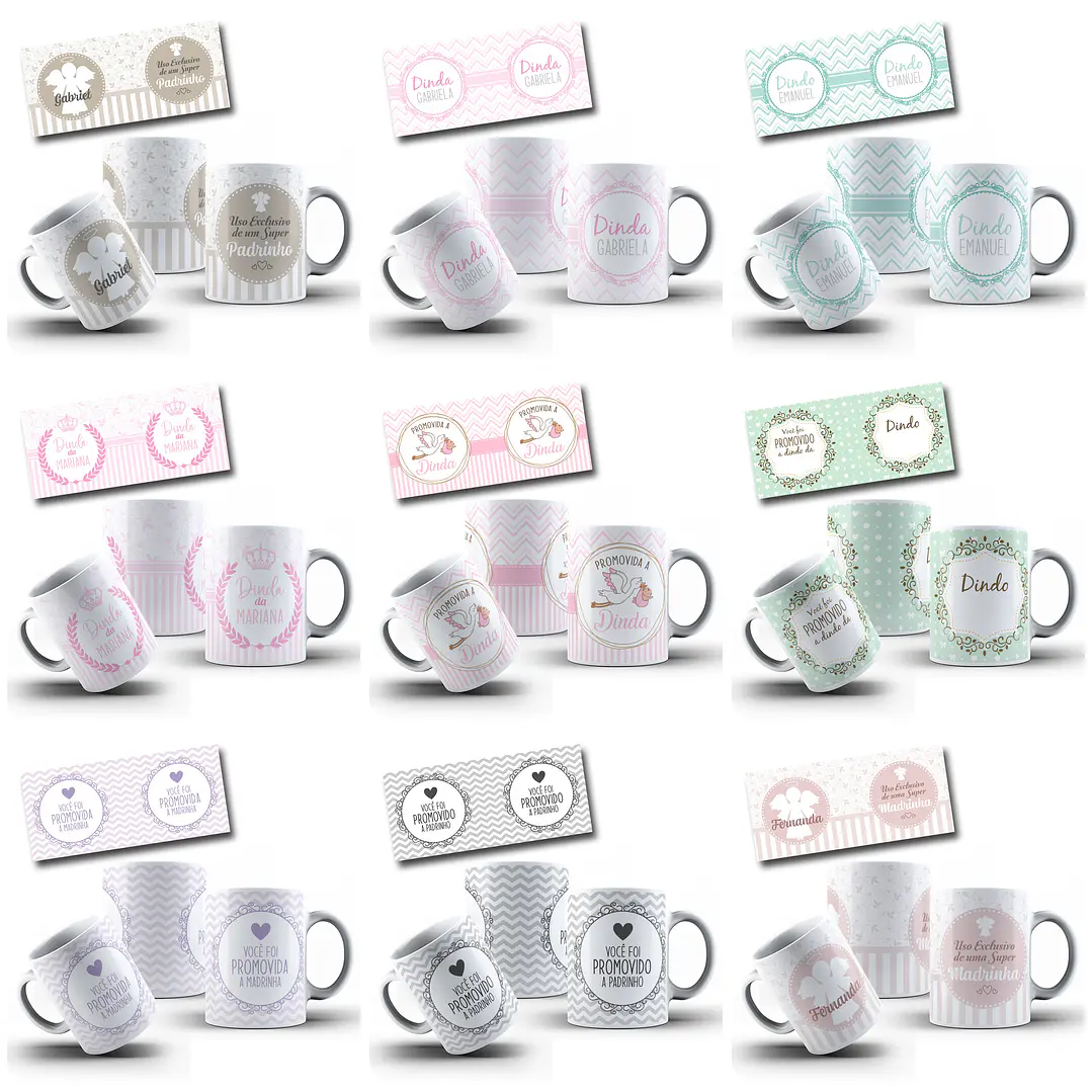 36 Artes para Caneca Dindos Arquivo Editável 4