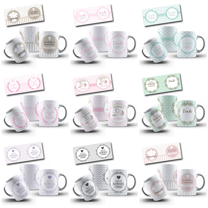 36 Artes para Caneca Dindos Arquivo Editável 4