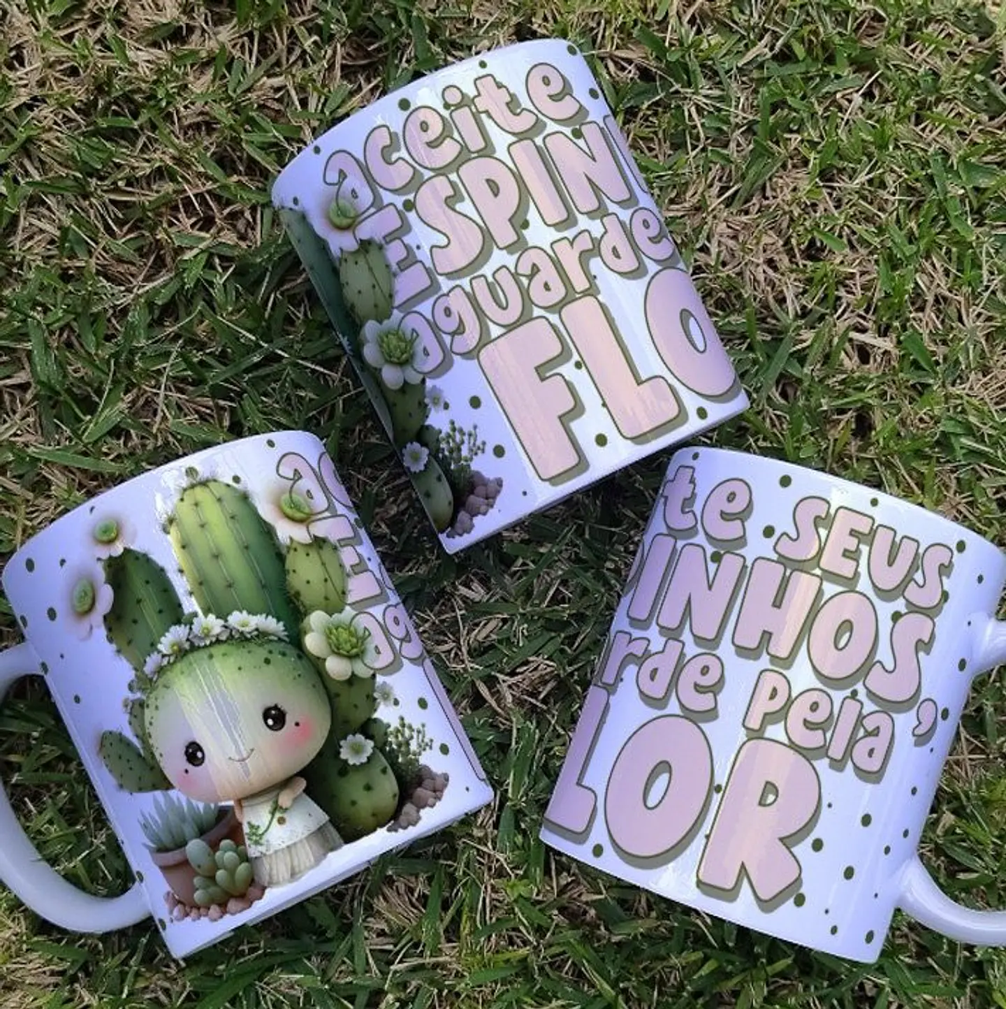 Artes Caneca Cacto Aceite Seus Espinhos e aguerde pela Flor Arquivo em Jpg 1
