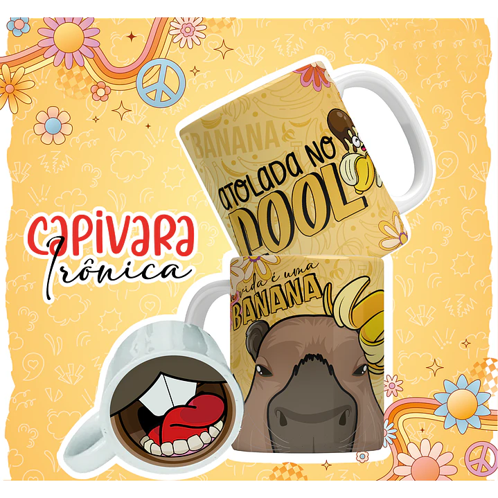 12 Artes para Caneca Capivara Debochada Arquivo em Jpg 6