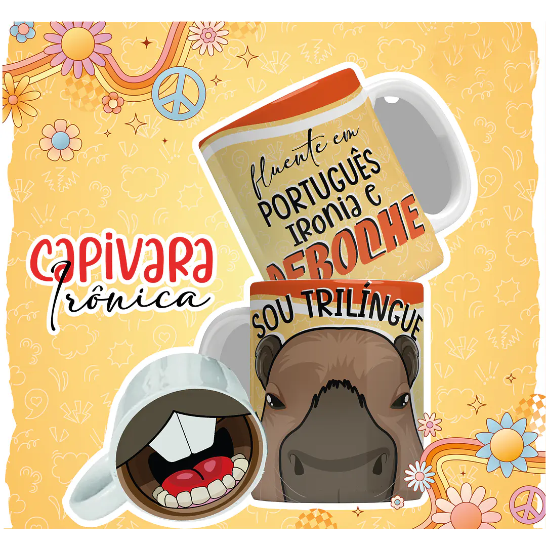 12 Artes para Caneca Capivara Debochada Arquivo em Jpg 8