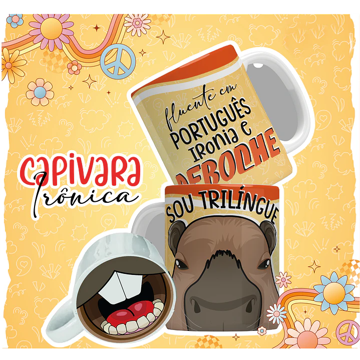 12 Artes para Caneca Capivara Debochada Arquivo em Jpg 8