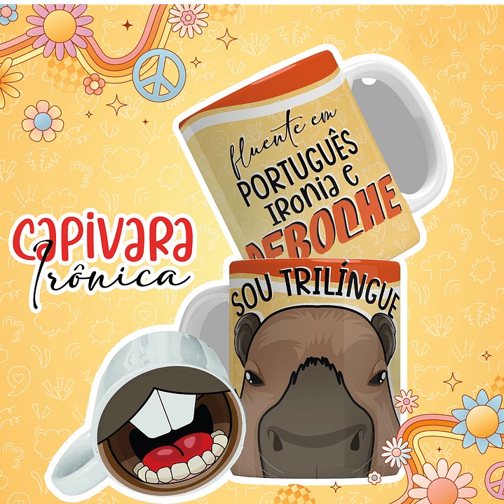 12 Artes para Caneca Capivara Debochada Arquivo em Jpg 8