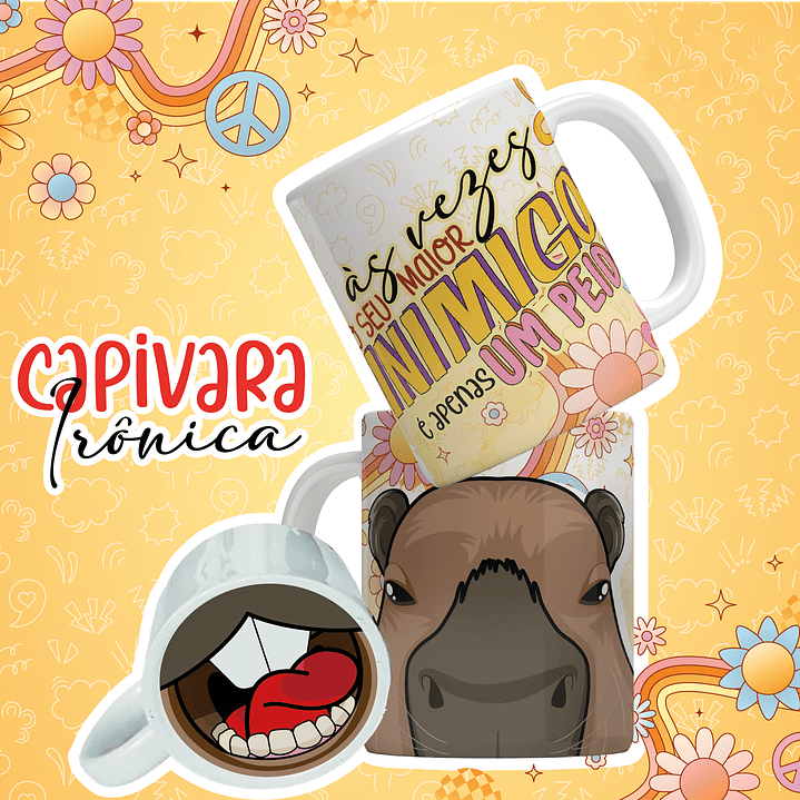 12 Artes para Caneca Capivara Debochada Arquivo em Jpg 10