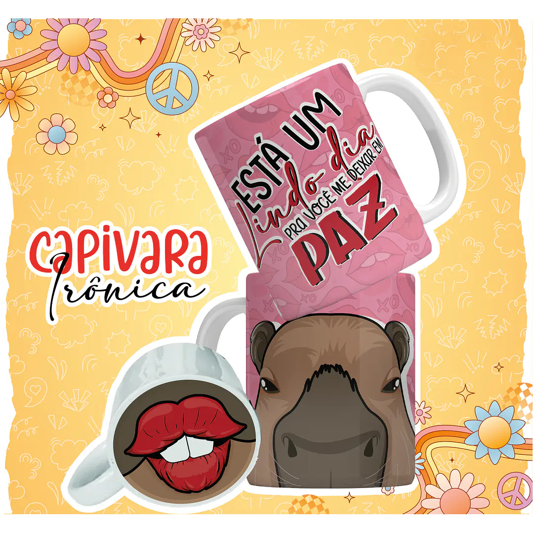 12 Artes para Caneca Capivara Debochada Arquivo em Jpg 12