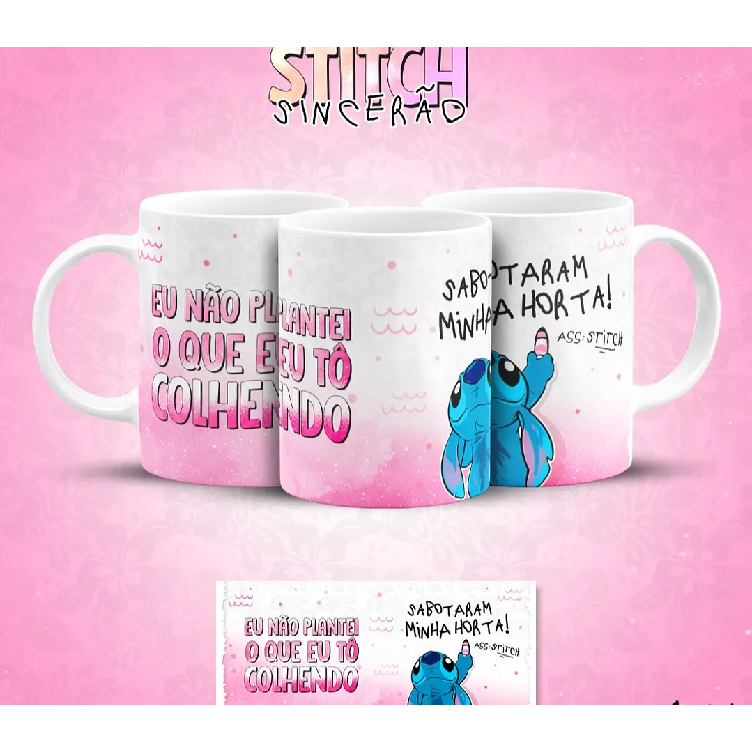 13 Artes para Caneca Stitch Sincerão Arquivo em Jpg  2