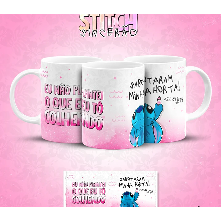 13 Artes para Caneca Stitch Sincerão Arquivo em Jpg  2