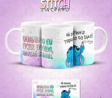 13 Artes para Caneca Stitch Sincerão Arquivo em Jpg 