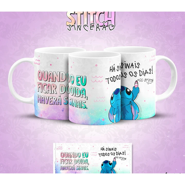 13 Artes para Caneca Stitch Sincerão Arquivo em Jpg  1
