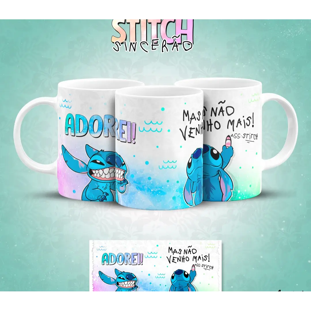 13 Artes para Caneca Stitch Sincerão Arquivo em Jpg  3