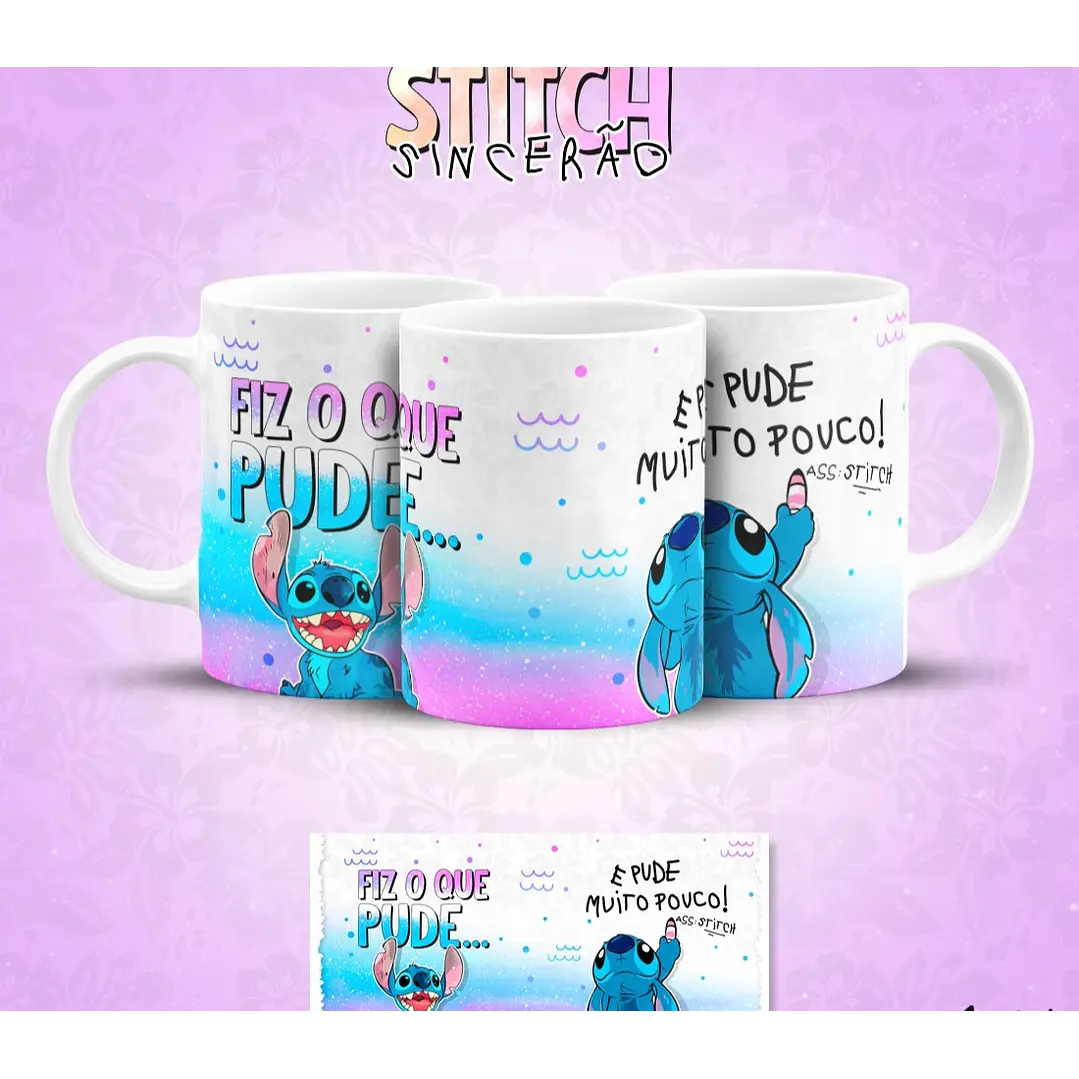 13 Artes para Caneca Stitch Sincerão Arquivo em Jpg  4