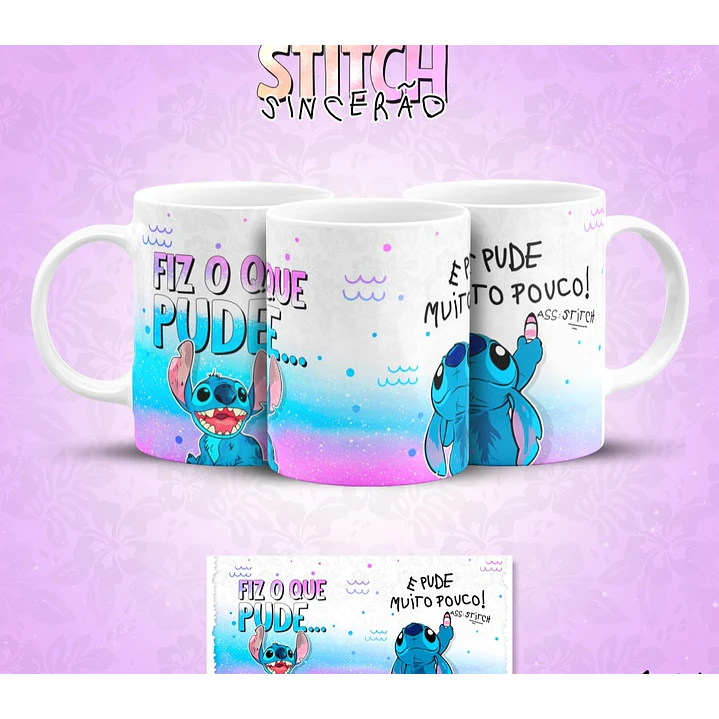 13 Artes para Caneca Stitch Sincerão Arquivo em Jpg  4