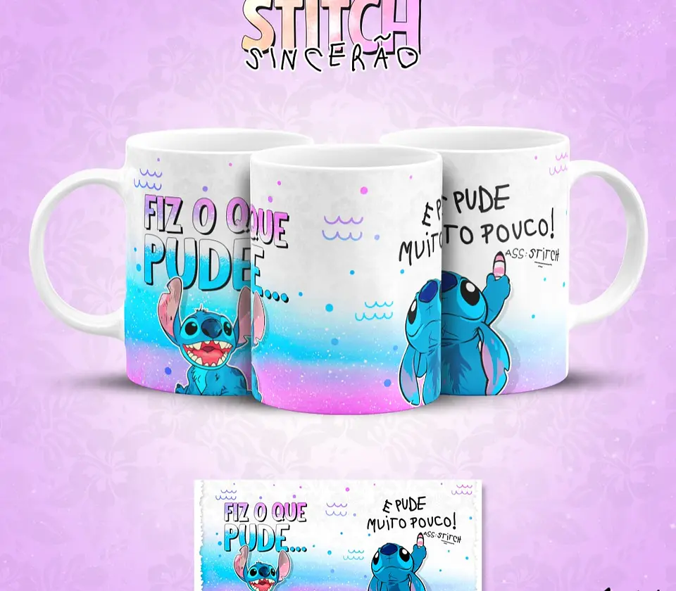 13 Artes para Caneca Stitch Sincerão Arquivo em Jpg  4