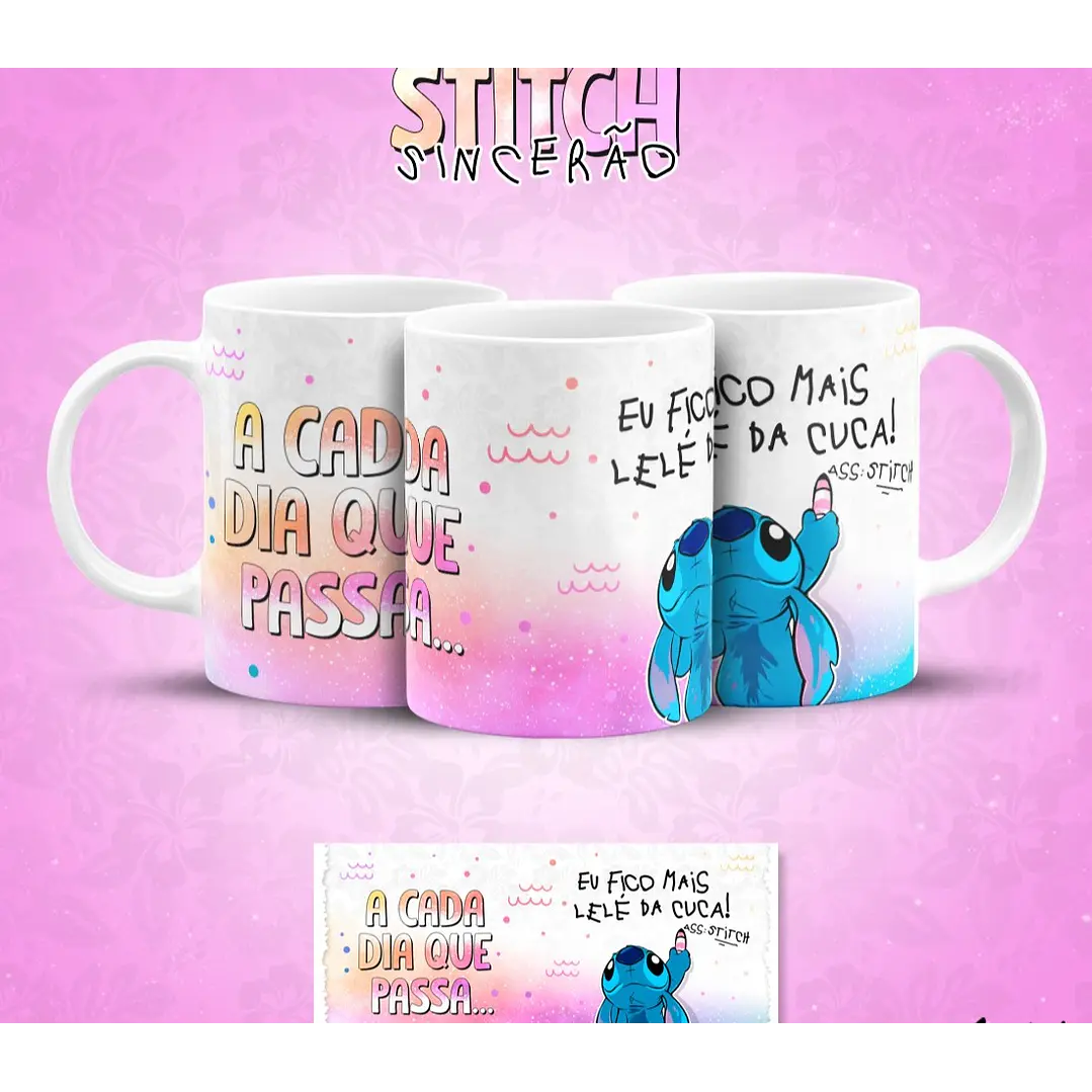 13 Artes para Caneca Stitch Sincerão Arquivo em Jpg  5
