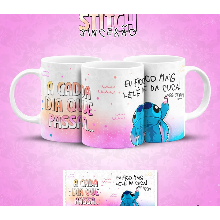 13 Artes para Caneca Stitch Sincerão Arquivo em Jpg  5