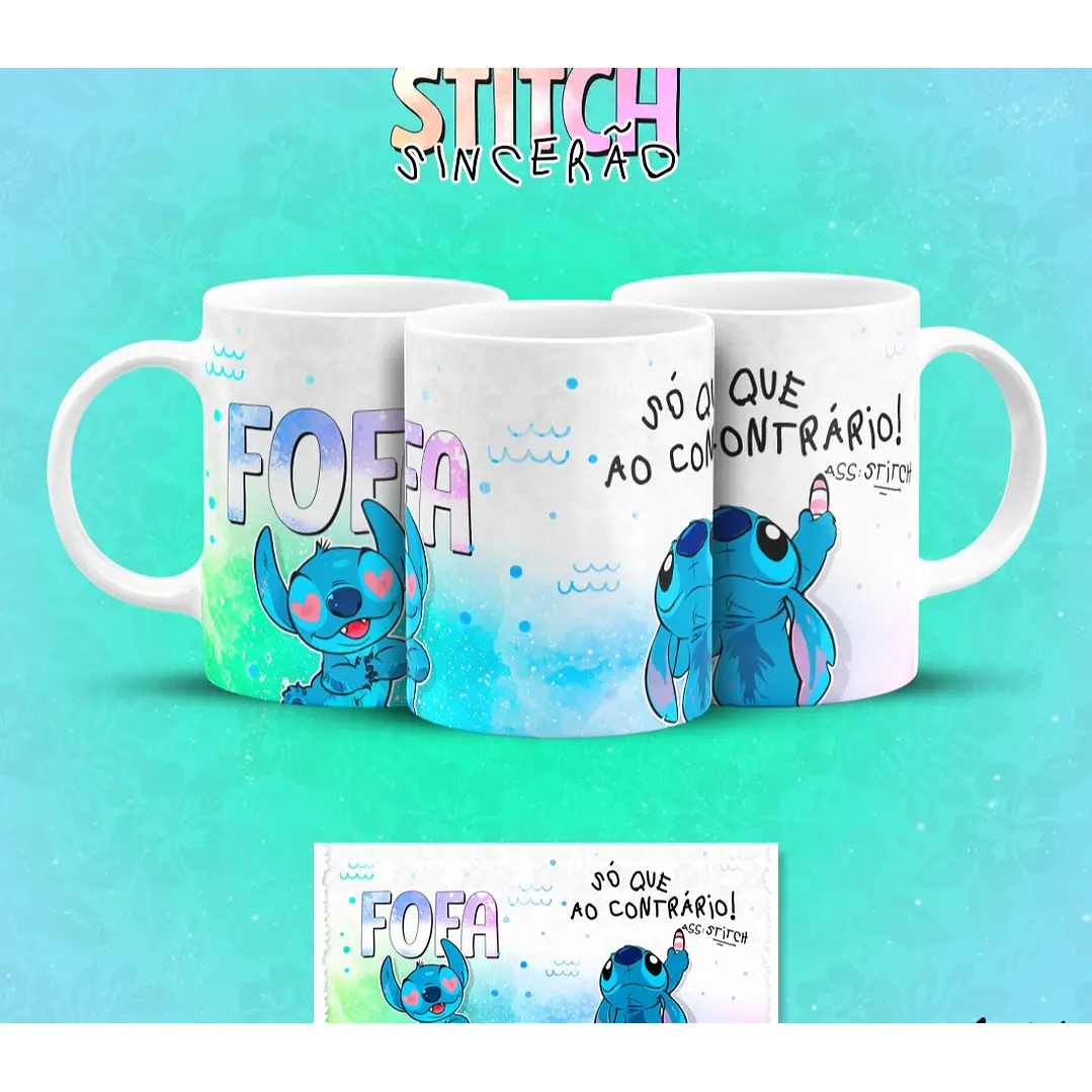 13 Artes para Caneca Stitch Sincerão Arquivo em Jpg  7