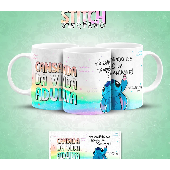 13 Artes para Caneca Stitch Sincerão Arquivo em Jpg  9