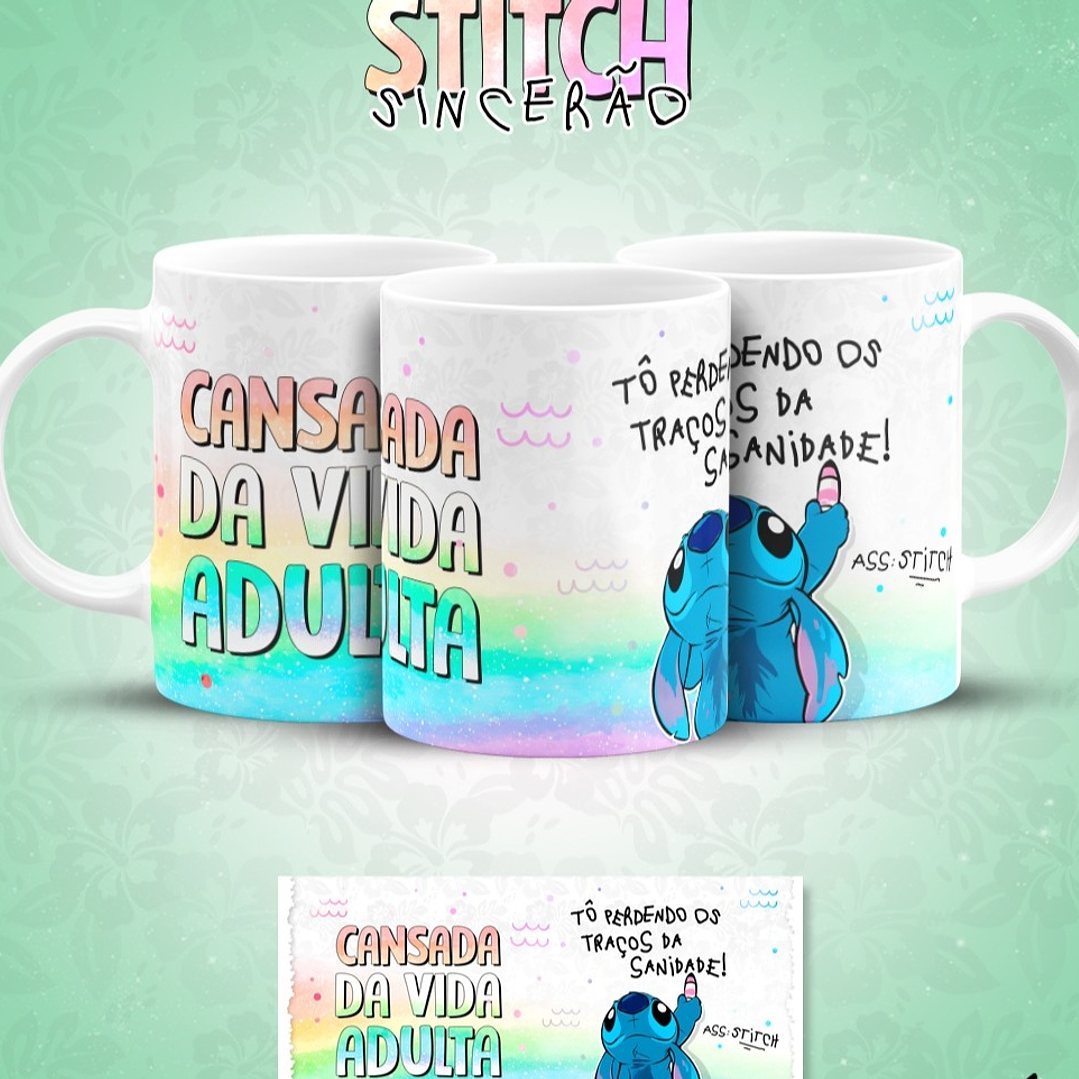 13 Artes para Caneca Stitch Sincerão Arquivo em Jpg  9