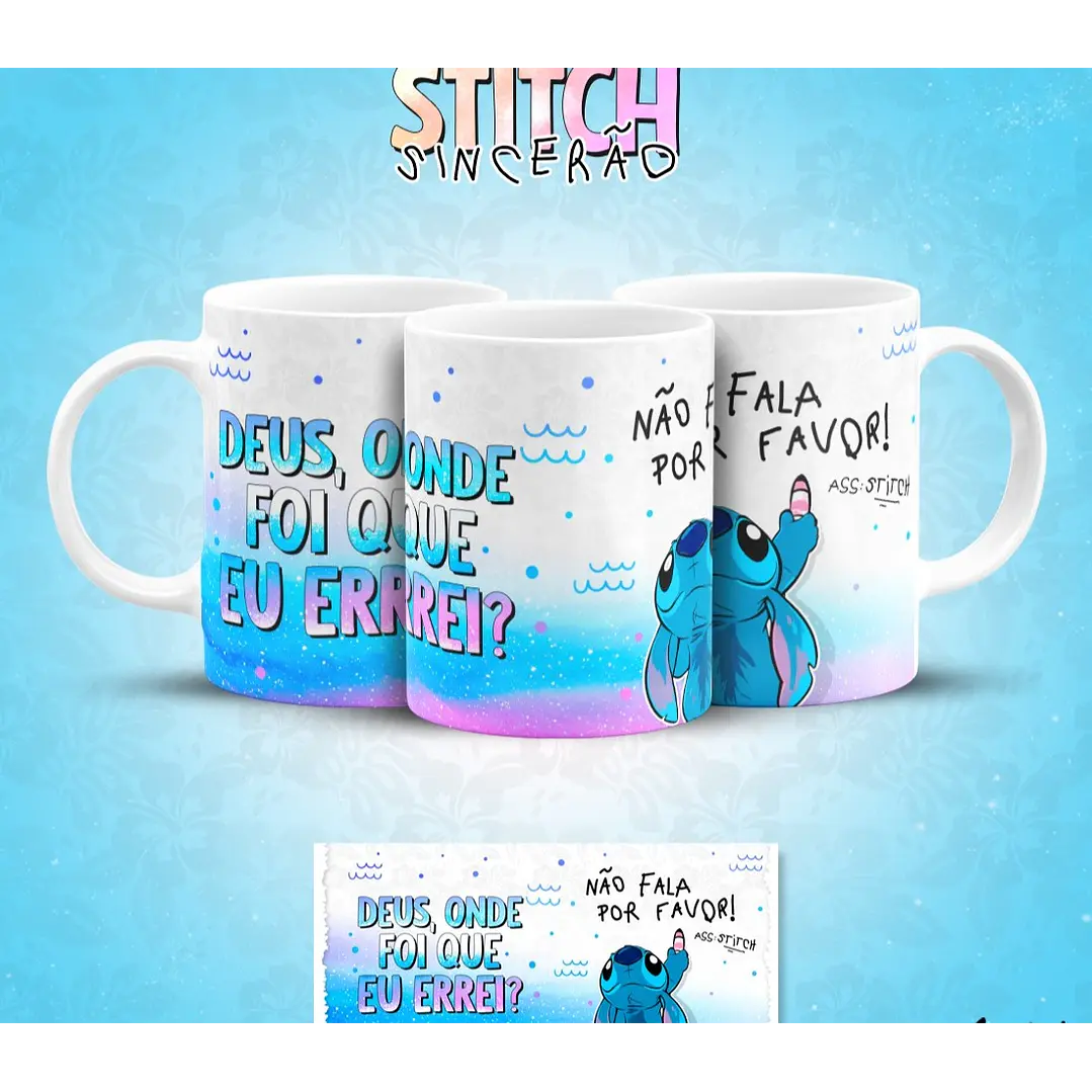 13 Artes para Caneca Stitch Sincerão Arquivo em Jpg  10