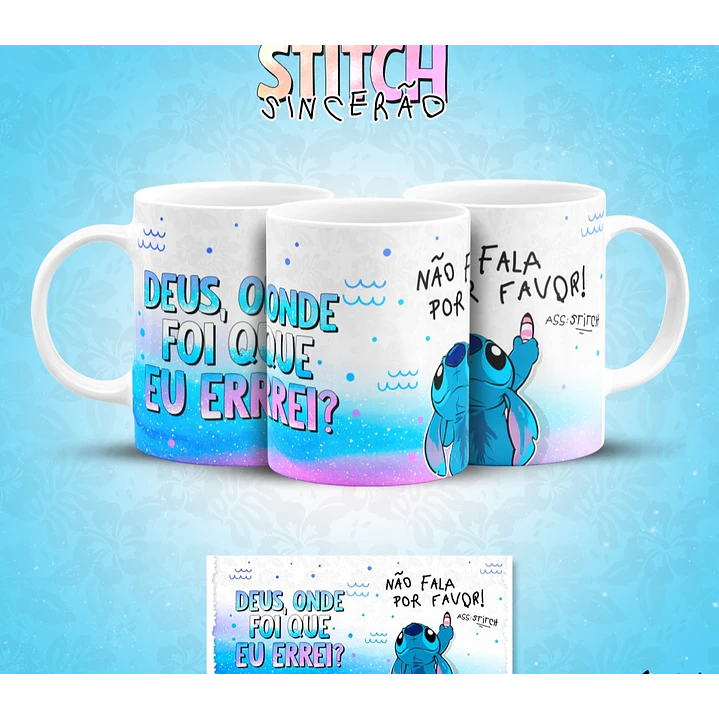 13 Artes para Caneca Stitch Sincerão Arquivo em Jpg  10