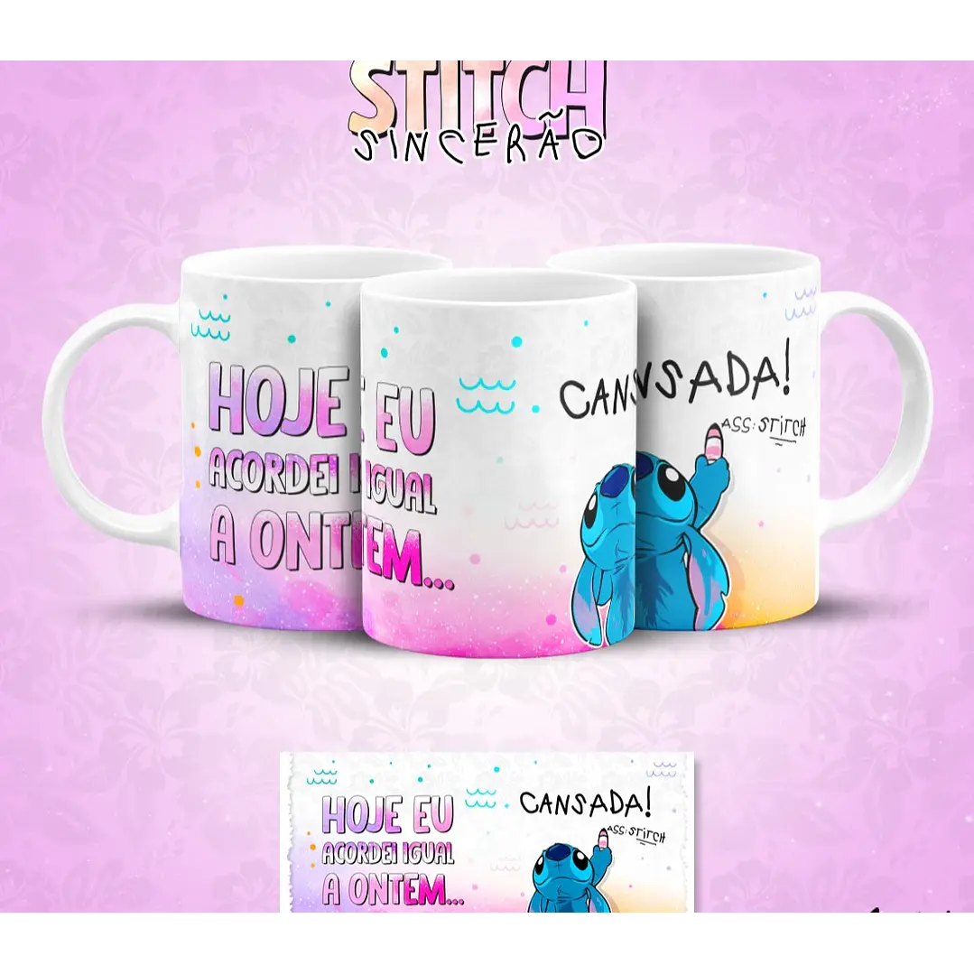 13 Artes para Caneca Stitch Sincerão Arquivo em Jpg  12