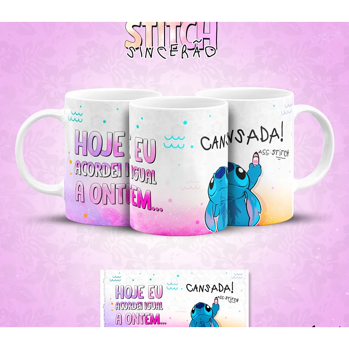 13 Artes para Caneca Stitch Sincerão Arquivo em Jpg  12
