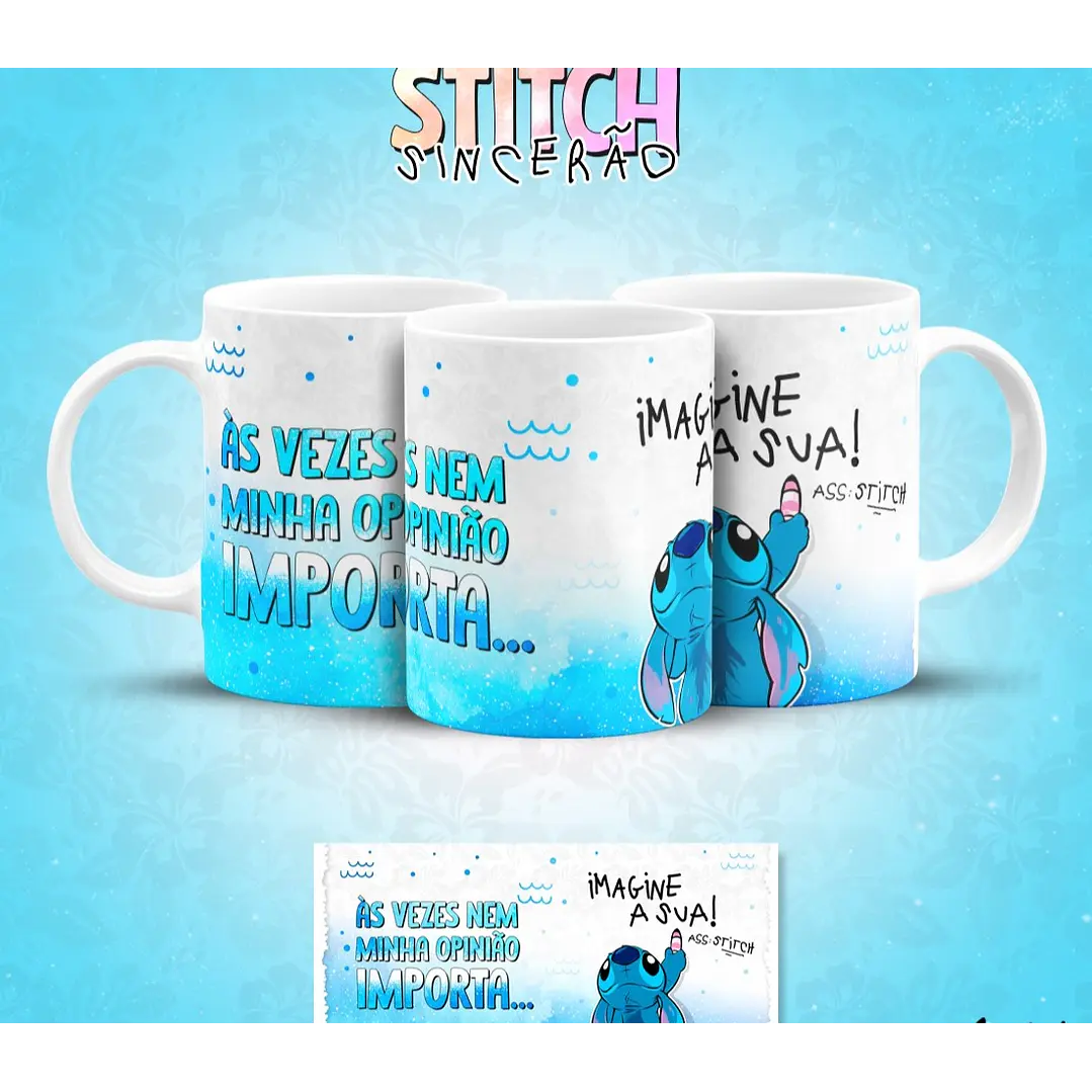 13 Artes para Caneca Stitch Sincerão Arquivo em Jpg  13