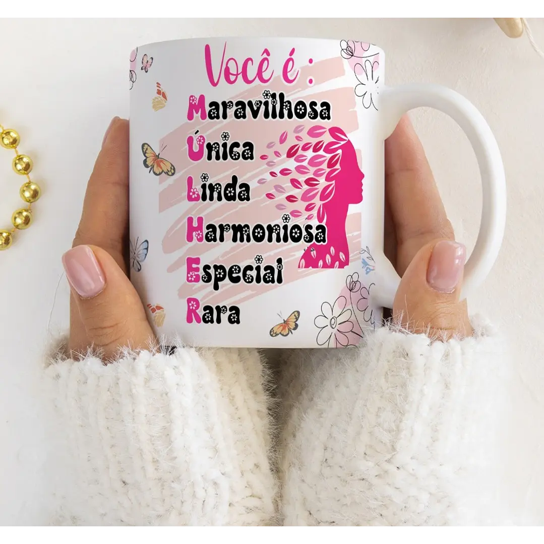 26 Artes para Caneca Alfabeto Dia das Mulheres Arquivo Editável 2