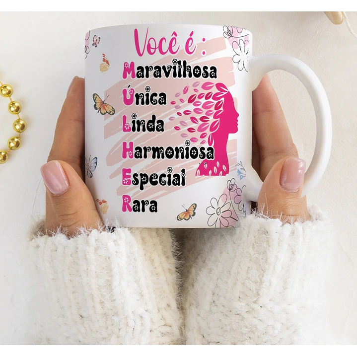 26 Artes para Caneca Alfabeto Dia das Mulheres Arquivo Editável 2