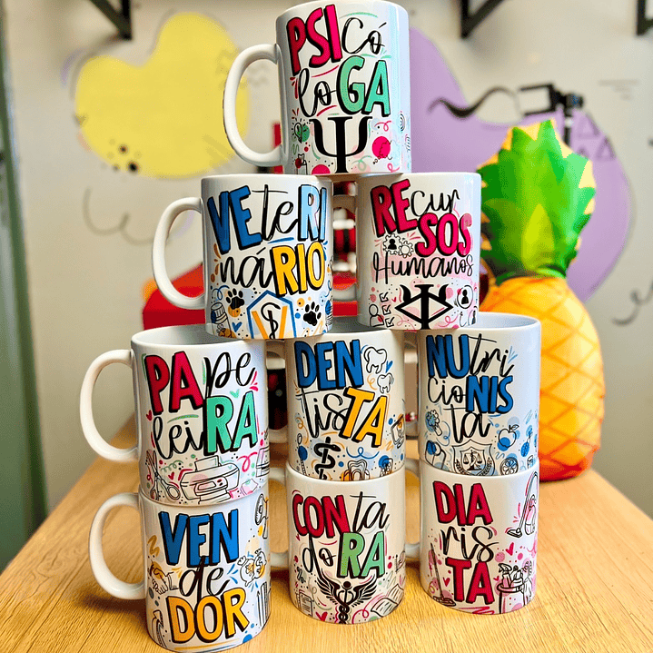 118 Artes para Caneca Profissões Arquivo em Jpg 2