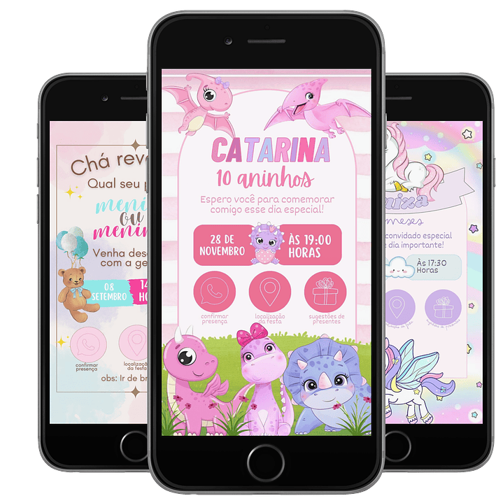 Pack Canva Convites Digitais Interativos Templates Editáveis 128 Artes 8