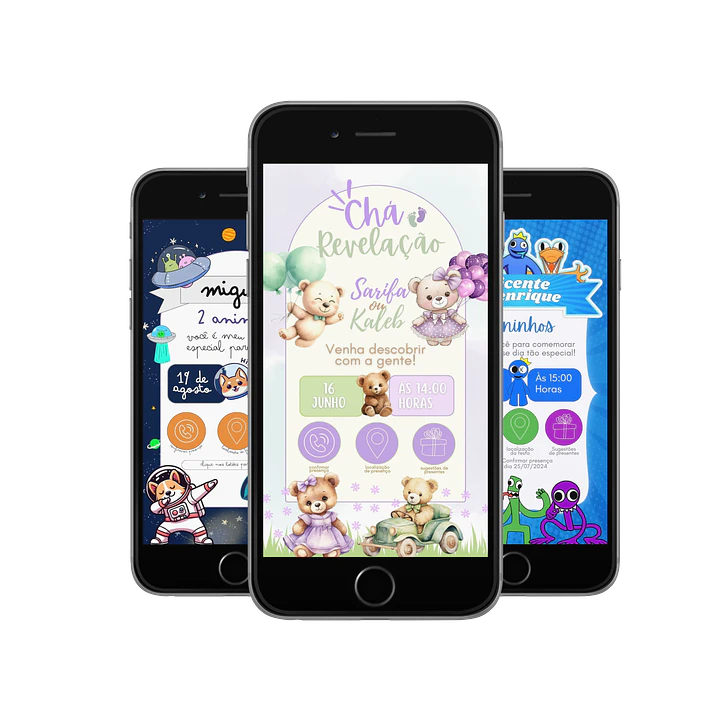 Pack Canva Convites Digitais Interativos Templates Editáveis 128 Artes 12