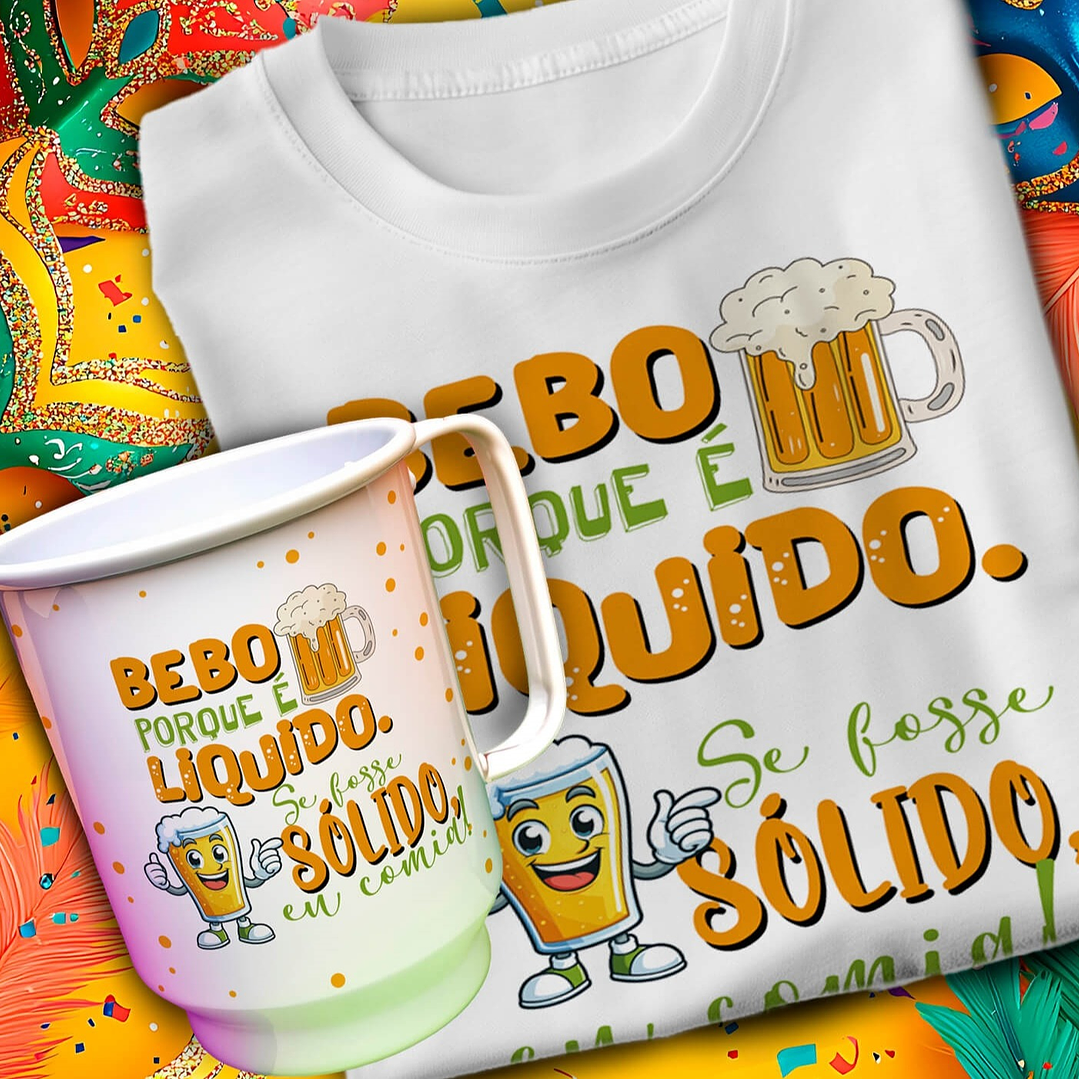 24 Artes para Caneca e Camisa Carnaval Arquivo em Editável 4