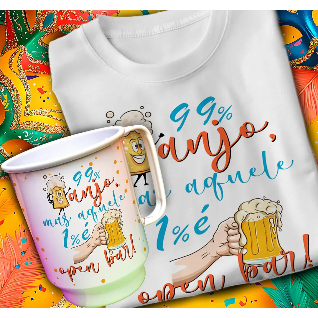 24 Artes para Caneca e Camisa Carnaval Arquivo em Editável 5