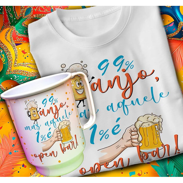24 Artes para Caneca e Camisa Carnaval Arquivo em Editável 5