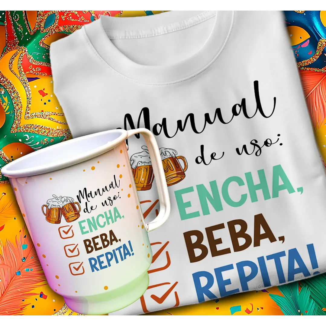 24 Artes para Caneca e Camisa Carnaval Arquivo em Editável 6